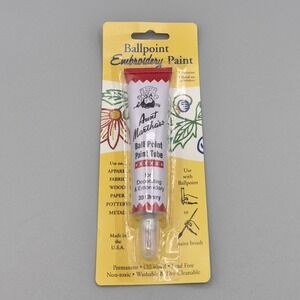 Aunt Martha's 900-39  Ballpoint Paint Tube 1oz Cherry Red